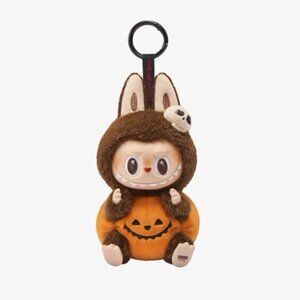 Labubu Happy Halloween Party Series-Sitting Pumpkin Vinyl Plush Pendant